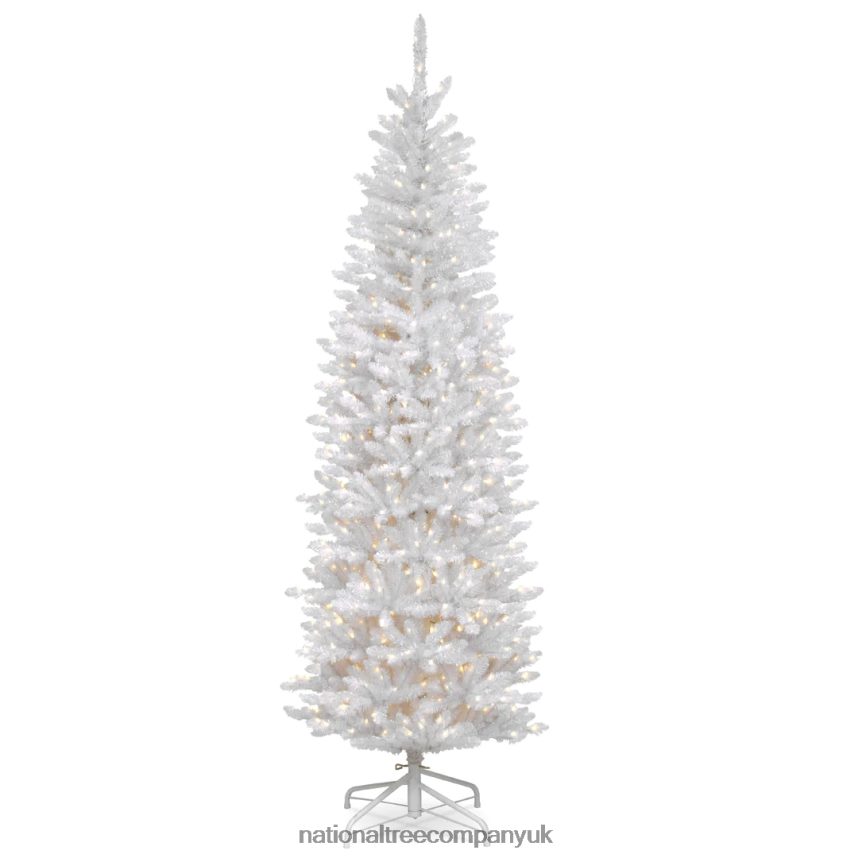 Trees | National Tree Company Artificial Pre-Lit Slim Christmas Tree White Kingswood Fir White Lights Includes Stand 7 Feet F2L4F134